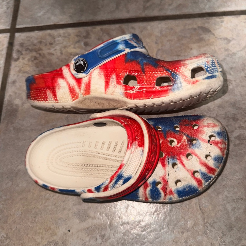 CROCS Kids Slippers - Red, Blue, White